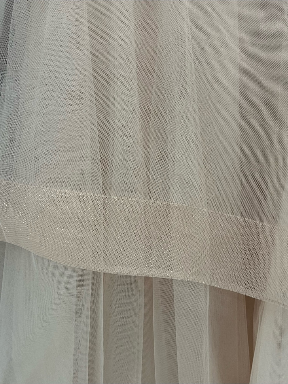 BCBGMaxAzria Blush Pink Tiered Tulle Midi Dress - Picture 11 of 12